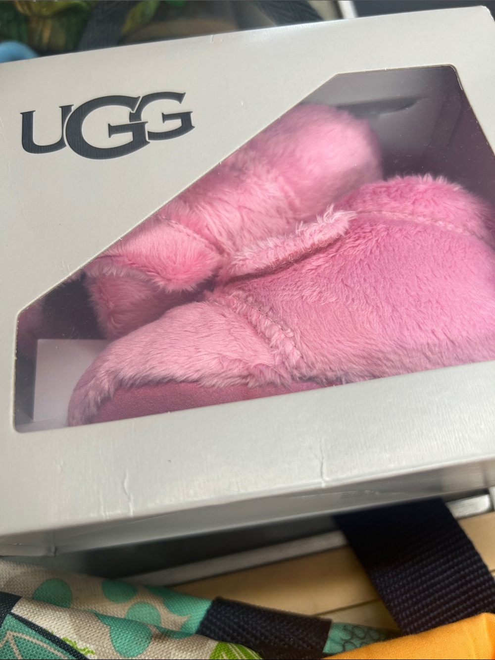 UGG Pink Fuzzy Women's Slippers
